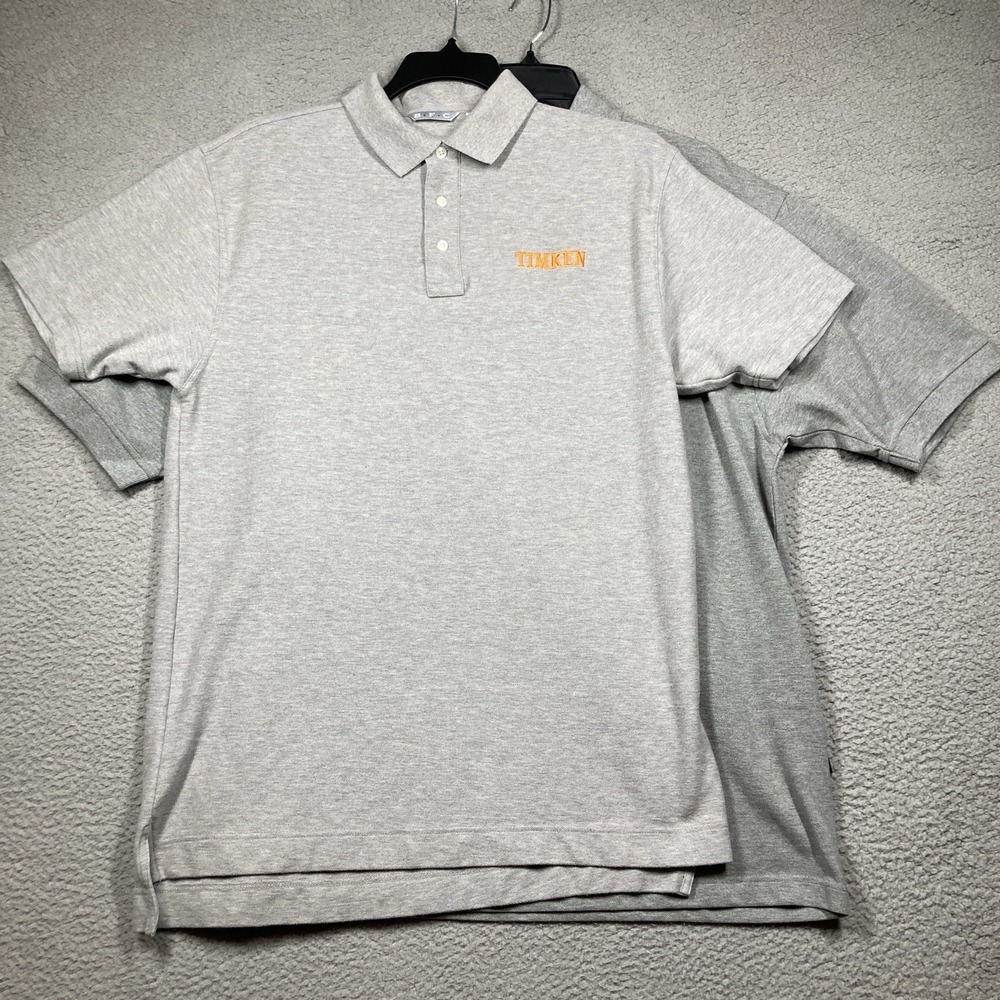 Timlen Company Polo Shirts Adult Large Gray Lot‎ of 2 Short Sleeve One is New